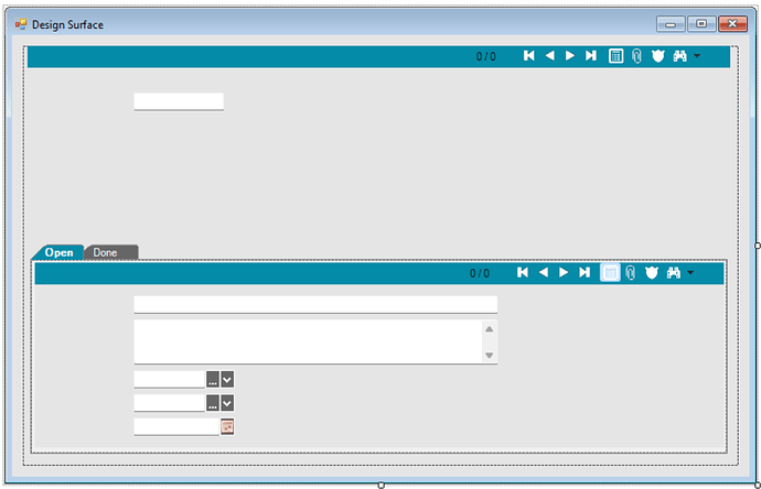 Split screen with tabs