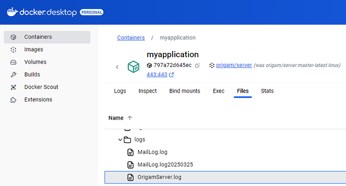 OrigamServer.log in Docker Files