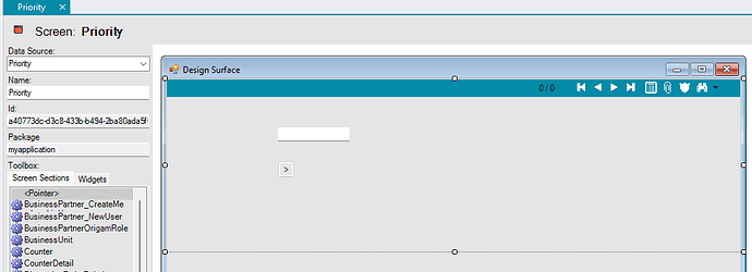 Screen with one Screen Section